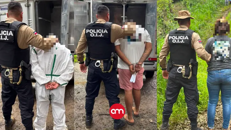 Allanamiento por asesinato de dos menores en Limón deja cinco jóvenes detenidos y armamento decomisado