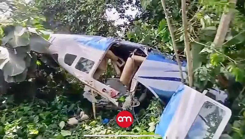 Avioneta se partió en dos y aun así sobrevivieron: nuevo video revela la magnitud del accidente