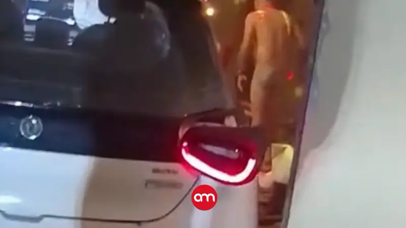 Buscando el pantalón entre escombros: así se ve a huésped tras choque de auto contra motel