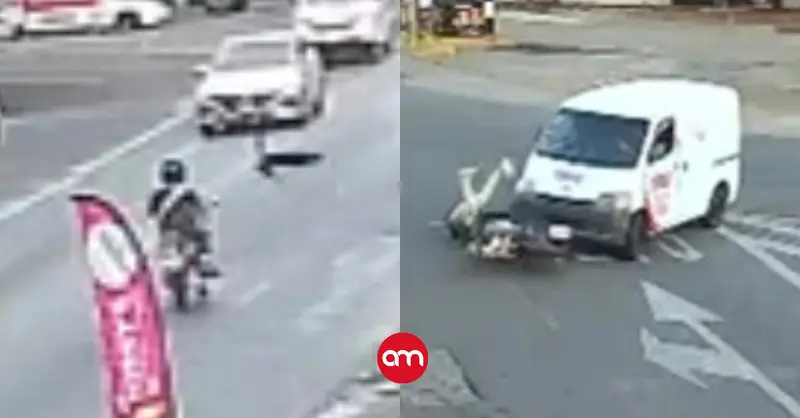 Nadie lo puede creer: zopilote tumba a un motociclista y otro es atropellado sin explicación