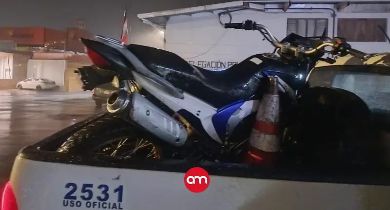 Detienen hombre por violento bajonazo en Pococí; motocicleta fue recuperada para devolverla a su dueño