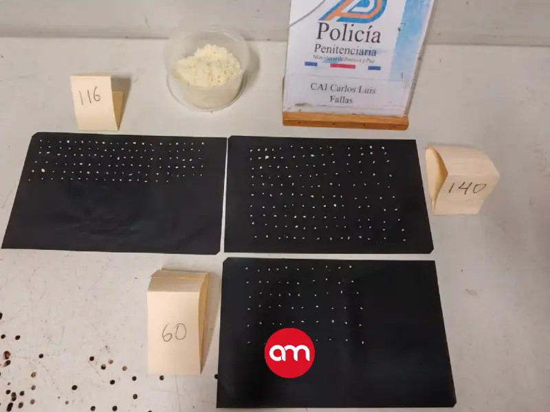 Visitante llevaba a reos arroz con leche, pero cargado de dosis de cocaína