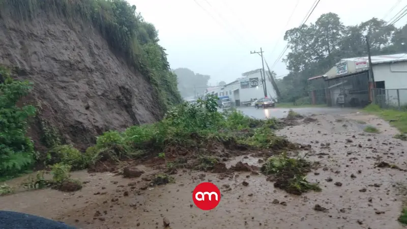 Derrumbes, casas inundadas y caídas de árboles durante intensas lluvias de este lunes