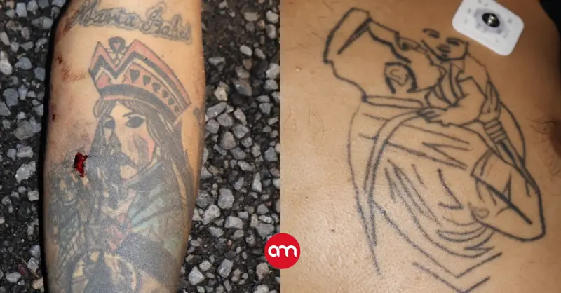 (Fotos) Mediante estos tatuajes, OIJ busca identificar a hombre hallado muerto en la ruta 27