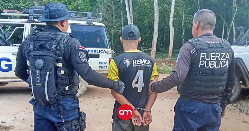 Viejo conocido de la policía vuelve a caer: Fuerza Pública captura a prófugo en Crucitas