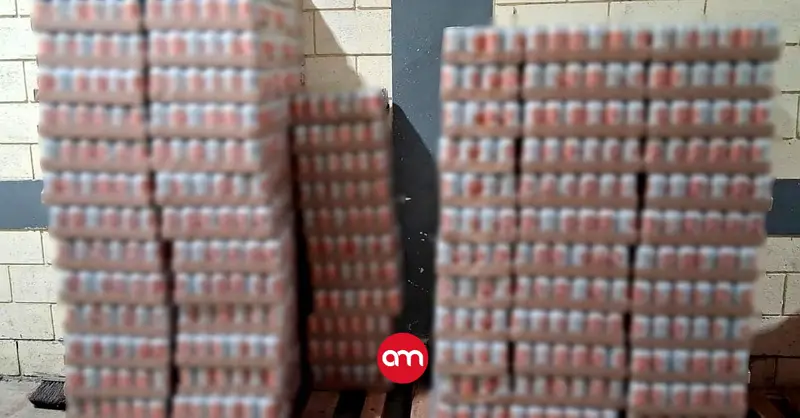 Hombre es detenido con más de 5 mil unidades de licor