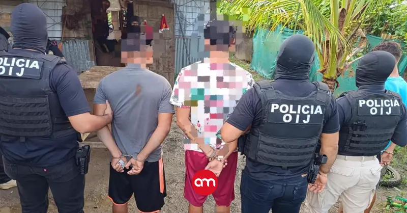 OIJ captura un menor y tres jóvenes por venta de drogas y homicidios en Limón