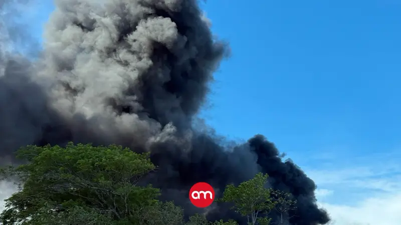 Gigantesca nube de humo y llamas toma el cielo de La Guácima