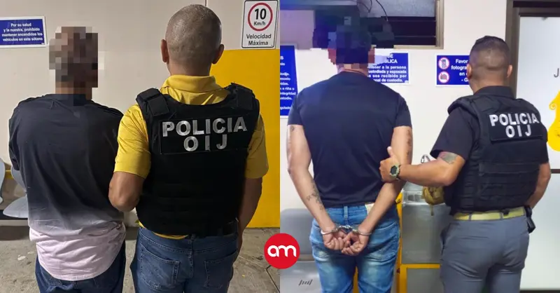 OIJ captura a dos hombres con sentencias pendientes para enviarlos tras las rejas