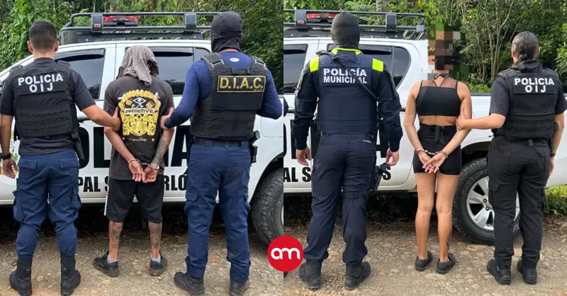 Pareja llegó a casa con armas, amenazaron a ocupantes y dispararon al aire: El OIJ los detuvo tras rápida investigación