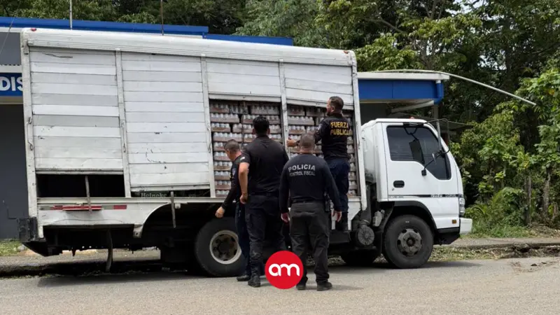 Fuerza Pública decomisa millonario cargamento de licor en Osa