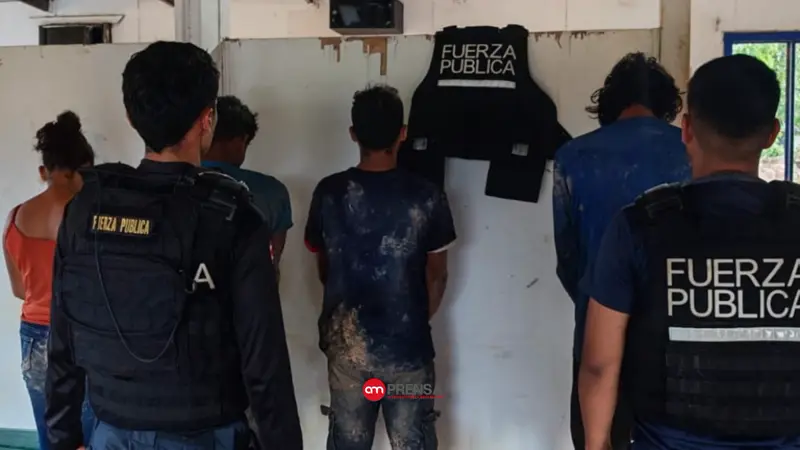 Golpe a la minería ilegal en Crucitas: detienen a 12 oreros en operativos policiales