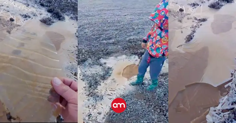¡Increíble! Vea como se congeló una pequeña laguna en el volcán Irazú