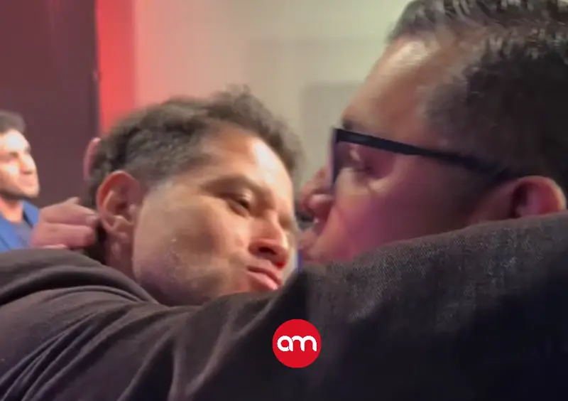 El reencuentro de Gustavo López y Sandoval en Teletica… ¡con besos, abrazos y música romántica!