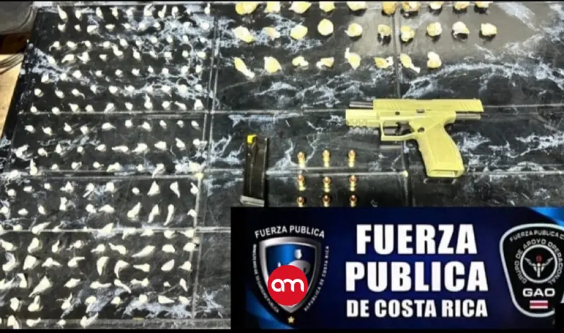 Vendedor logra huir de la policía, pero abandona bolsa con droga y un arma