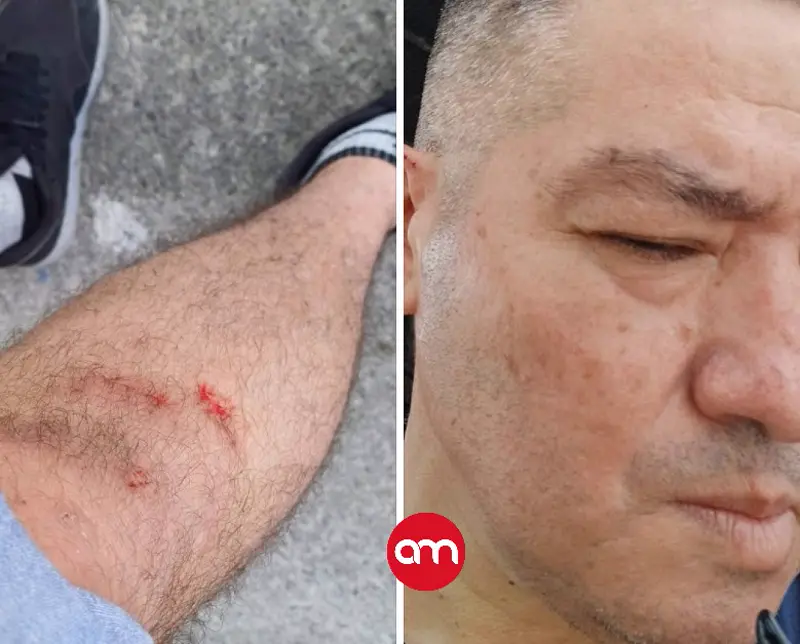Valiente policía se enfrenta en su día libre a un adicto que impedía el paso de un adulto mayor