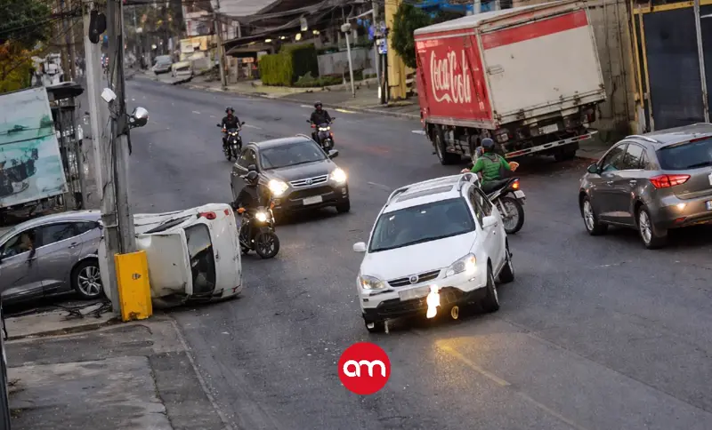 Video revela segundo a segundo la fuga del OIJ que terminó en vuelco y con embarazada grave
