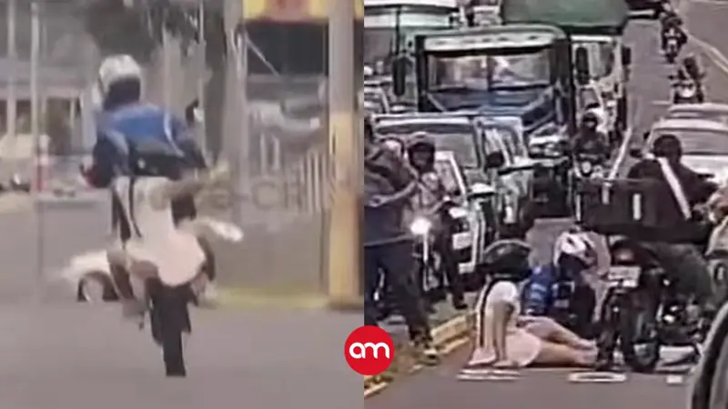 (Video) Pareja se grababa mientras hacía piruetas en moto y el final fue doloroso