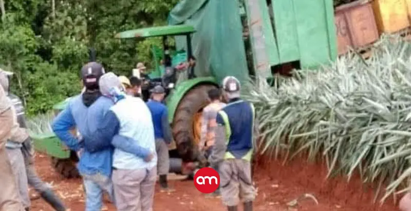 Trabajador muere aplastado por un tractor en una piñera en San Carlos