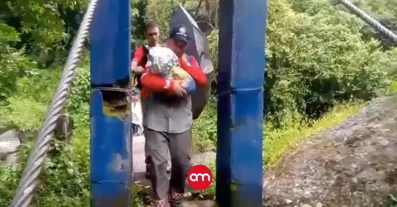 Heroica labor de la Cruz Roja: caminan 12 horas en la montaña para asistir parto en territorio indígena