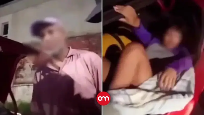 (Video) Sorprenden taxista borracho y en la cajuela encuentran a su pareja espiándolo para asegurarse que le era fiel