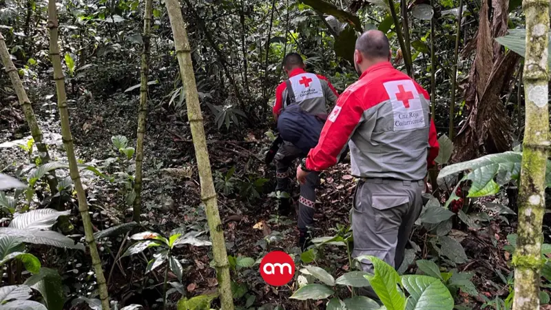 Tras horas de búsqueda, Cruz Roja ubica con vida a joven desaparecido en zona montañosa de Turrialba