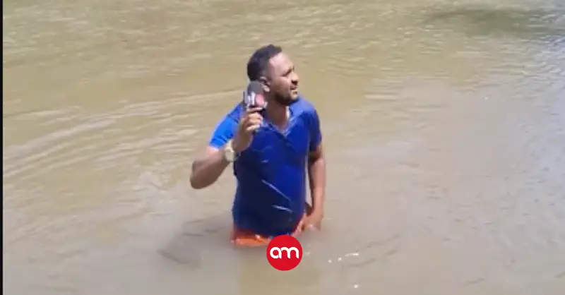 (Video) Periodista encuentra cuerpo de niña que murió ahogada mientras transmitía la noticia