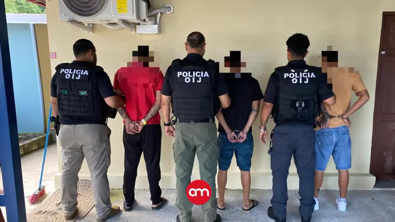OIJ detiene a tres jóvenes por sangriento doble homicidio y les decomisa armamento y droga
