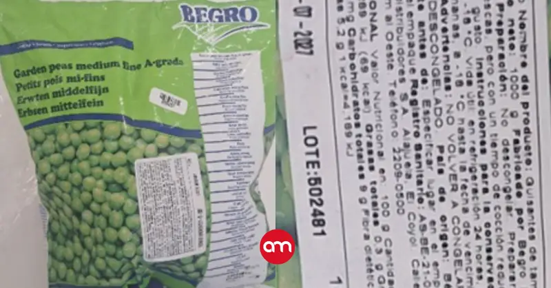 ¡Cuidado! Retiran del mercado guisantes congelados BEGRO por presencia de peligrosa bacteria
