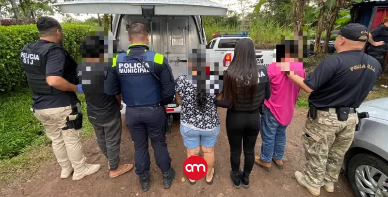 Golpe al narco local: OIJ irrumpe de madrugada y cae familia completa por venta de drogas
