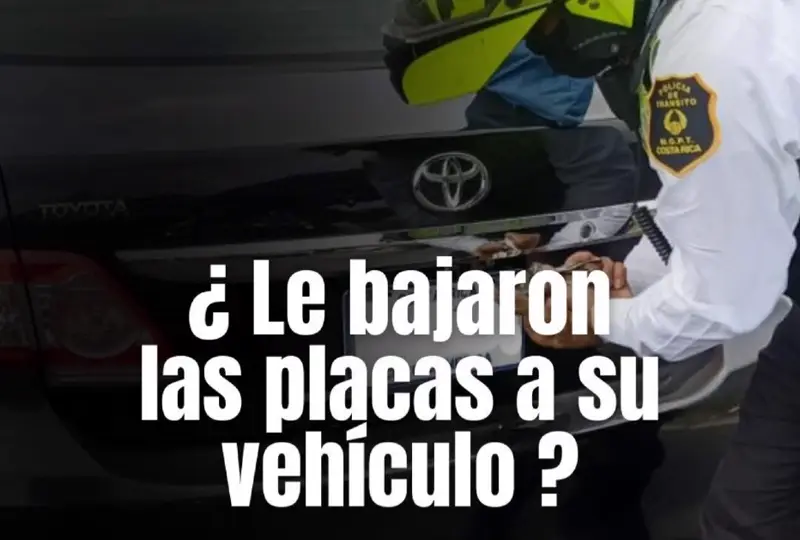 ¿Le quitaron las placas? COSEVI explica cuándo y cómo puede recuperarlas desde este 5 de enero