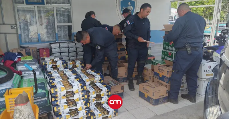 Persecución en Cartago termina con decomiso de más de miles unidades de licor y recuperación de carro robado