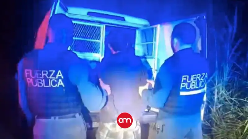 Fuerza Pública rescata a dos personas amordazadas tras recuperar furgón robado en San Ramón