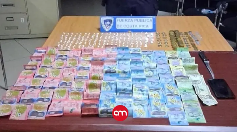 Policía sorprende a adolescente con más de 250 dosis de droga y miles de colones en efectivo