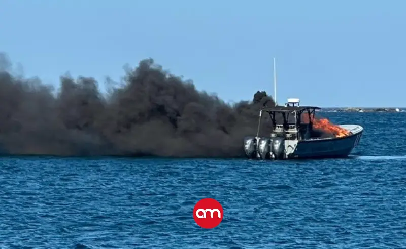 Explosión en altamar desata incendio en patrulla del Guardacostas