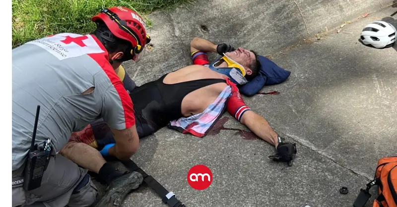 Impactante choque en Cartago: leyenda del ciclismo termina herido mientras entrenaba