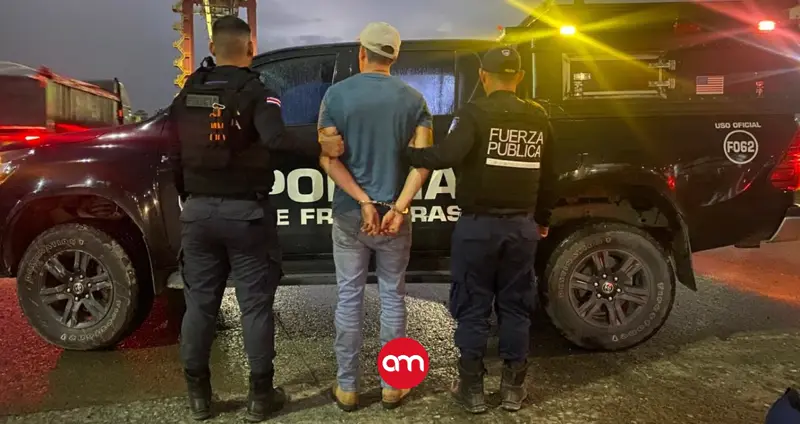 Extranjero condenado por tráfico internacional de drogas detenido cuando intentaba entrar con trailer a puerto en Limón