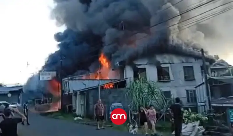 Voraz incendio consume supermercado en San Carlos