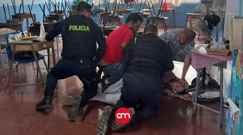 Hombre ingresa por la fuerza a escuela en Paraíso de Cartago y causa emergencia