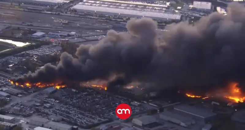 (Video) Avión de carga se estrella durante despegue y provoca incendio masivo
