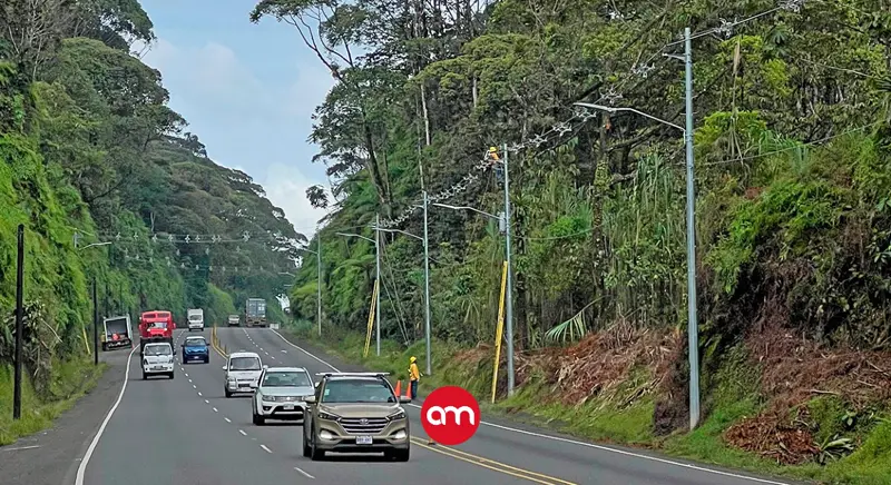 Ruta 32 alcanza 60% de avance en trabajos de iluminación y conectividad
