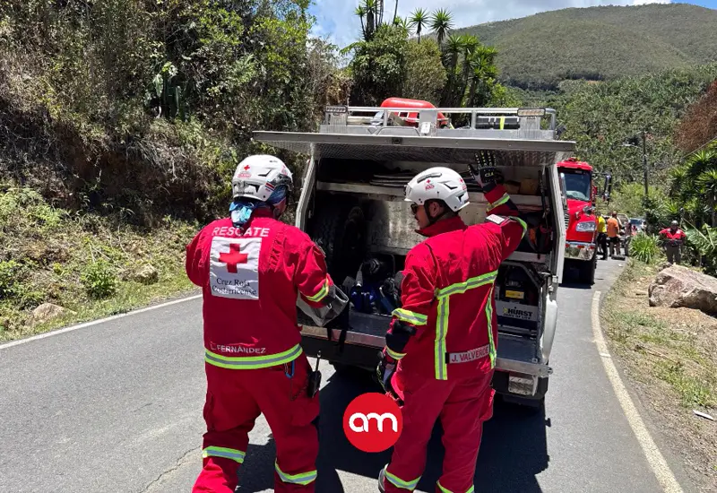 Caída a guindo: carro se precipita 100 metros y deja a una niña grave