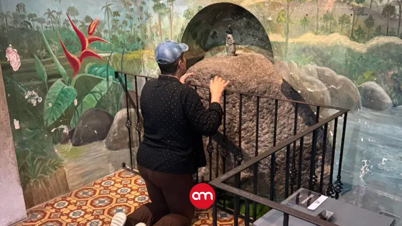 Alina Lozano, actriz de “Pedro el Escamoso”, visita la Basílica de los Ángeles en Cartago