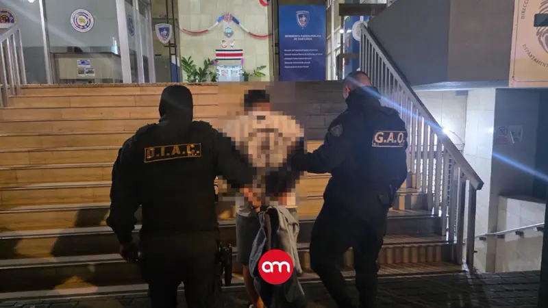 Prófugo ligado a asesinatos para grupo criminal detenido en San José: Salió de su refugio en Guanacaste y la policía le dio cacería